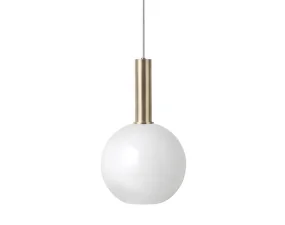 Lampa Collect High, brass/opal sphere