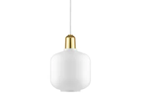 Závěsná lampa Amp Small, white / brass