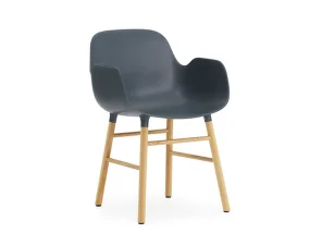 Židle Form s područkami Oak, blue