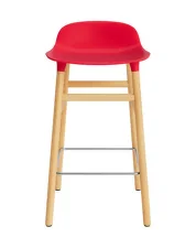 Barová židle Form 65 cm Oak, bright red