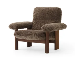 Křeslo Brasilia Lounge Chair, Sheepskin root/dark stained oak