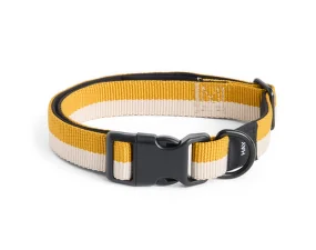 Obojek pro psa Dogs Collar Flat M/L, off-white/ochre