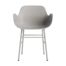 Židle Form s područkami Steel, warm grey