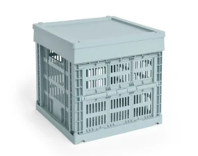 Plastové víko Colour Crate Medium Square/Cube, dusty blue