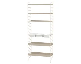 Policová sestava String Bathroom L, beige