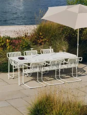 Slunečník Terrazza Hexagon, off-white and grey
