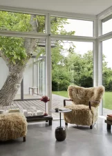 Křeslo Wulff ATD2, walnut/sheepskin Honey