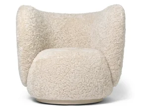 Lounge Chair Rico, Sheepskin moonlight
