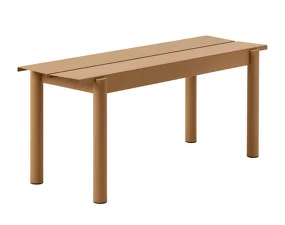 Lavice Linear Steel Bench 110 cm, burnt orange