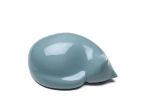Dekorace kočky Resting Cat small, light blue