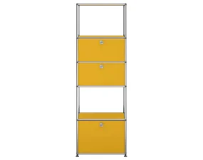 Policová sestava USM Haller M52, golden yellow