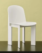 Židle Chisel 65, cream white lacquered beech