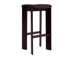 Barová stolička Chisel 30 H75, dark bordeaux lacquered beech / Turf burgundy