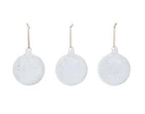 Vánoční baňky Flurry L set 3ks, white