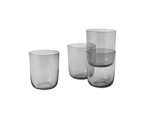 Sklenice Corky Glasses 4ks High, grey