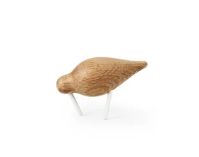 Dřevěný ptáček Shorebird Small, white