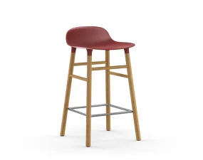 Barová židle Form 65 cm Oak, red