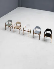 Židle Herit Armchair Oak, dusty green