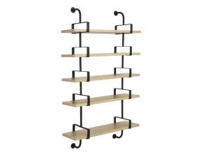 Police Démon Shelf 2, 95cm, 5 shelves, black stained ash