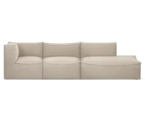3místná otevřená modulární sofa Catena, Cotton Linen
