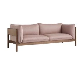 Třímístná pohovka Arbour, oiled solid walnut / Re-Wool 648
