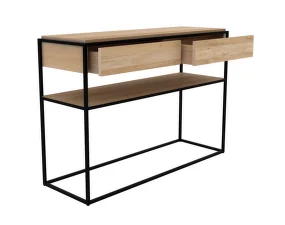 Konzolový stolek Monolit, oak/black