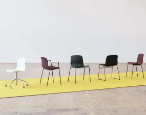 Židle AAC 08, Black Powder Coated Steel / Pastel Green