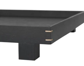 Dřevěný tác Bon small, stained black
