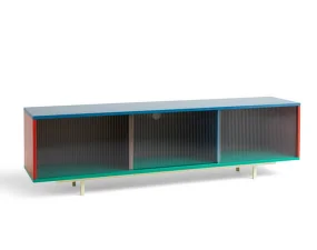 Komoda Colour L Floor w. Glass Doors, multi