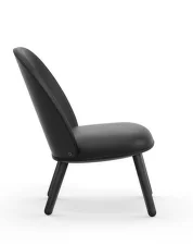 Křeslo Ace Lounge Chair Black Oak Ultra Leather, black