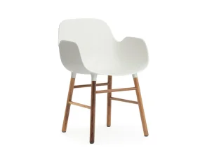 Židle Form s područkami Walnut, white