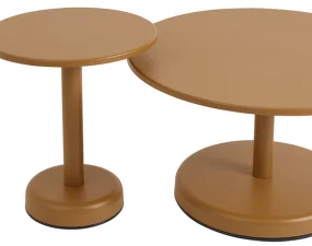 Stolek Linear Steel Coffee Table Ø70, taupe