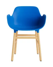 Židle Form s područkami Oak, bright blue