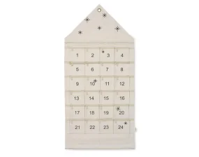 Nástěnný adventní kalendář Star Christmas Calendar, sand
