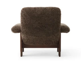 Křeslo Brasilia Lounge Chair, Sheepskin root/dark stained oak