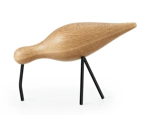 Dřevěný pták Shorebird Large, oak / black