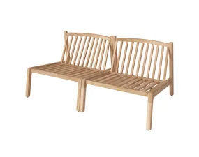 Dvoumístná zahradní pohovka Patio, untreated solid teak