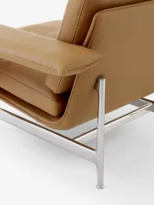 Dvoumístná pohovka Meantime AV30, cognac/polished aluminum