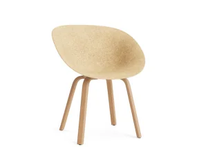 Židle s područkami Mat, hemp / beech