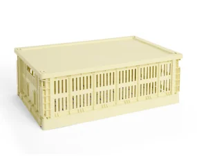 Plastové víko Colour Crate Large, light yellow