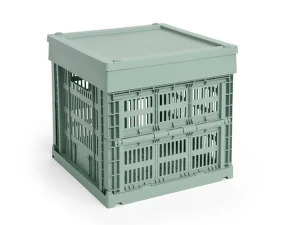 Plastové víko Colour Crate Medium Square/Cube, sage green