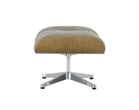 Ottoman Eames Lounge, cherry /  leather natural F78 dark sand