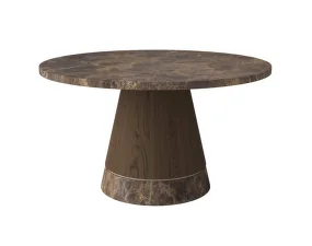 Konferenční stolek Piro Ø60, brown marble