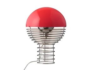 Stolní lampa Wire 30, chrome/red