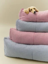 Psí pelíšek Dogs Bed Zip S, blue and white stripe