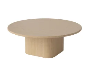 Konferenční stolek Eida Ø90 H32, white pigmented oiled oak