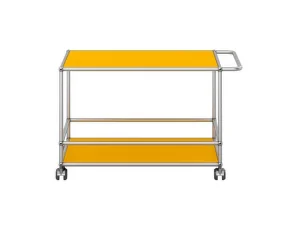 Servírovací vozík USM Haller, golden yellow