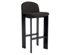 Barová židle Chisel 35 H75, black lacquered oak / Steelcut Trio 383