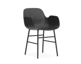 Židle Form s područkami Steel, black