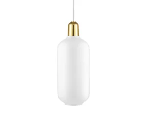 Závěsná lampa Amp Large, white / brass